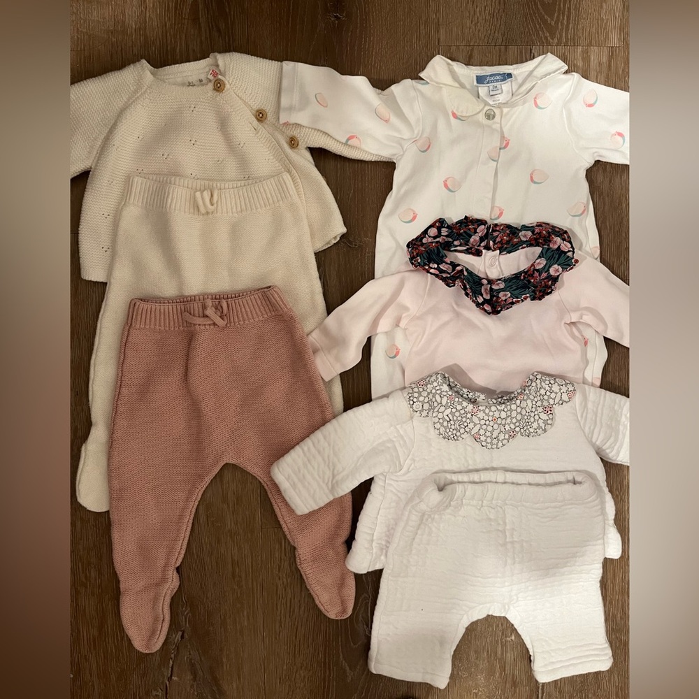 0-3 mo baby girl bundle (JACADI, Zara)